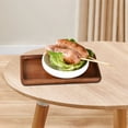 thumbnail image 3 of Solid Wood Serving Tray, Rectangular Bread and Fruit Plate, Nonporous Multipurpose Wooden Storage Platter for Kitchen Counter Decor, Coffee Table Centerpiece, Bedroom Organizer by, 3 of 5