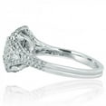 thumbnail image 3 of HeartsAndYou 2.36ct Cushion Cut Moissanite Engagement Ring for Women Dual Halo Iced 18k White Gold over Silver, 3 of 8