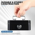 thumbnail image 5 of Nunflan Durable Fashion Security Lockable with Coin Slot Metal Coin Saving Box(Black), 5 of 8