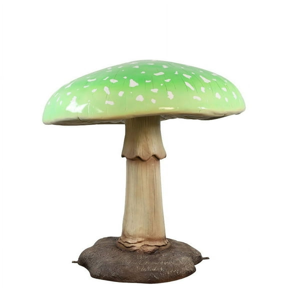 Large Green Mushroom Over Sized Statue