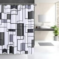 thumbnail image 1 of Shower Curtain Dark Grey, Black Shower Curtain for Bathroom,Grey and White Bathroom Shower Curtain Set Water Repellent and Washable Bath Curtain with Modern Style for Hotels Bathtubs,72x72, 1 of 6