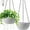 Speckled White, variant on 2 Pack Hanging Planters for Indoor Outdoor Plants, 9 Inch Flower Pots with Drainage Holes and Chains, Plastic Hanging Baskets with S-Hooks and Ceiling Hooks for Home and Garden Decor (Speckled White)