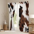 thumbnail image 3 of Homewish Rustic Farmhouse Cowhide Black Out Curtains,Country Cattle Print Curtains Pack of 2 (42x63 Each),White Brown Bedroom Curtains For Bots Kids,Microfiber Bedroom Decor, 3 of 6