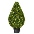 thumbnail image 4 of Vickerman Artificial 36" High x 20" Wide Boxwood Teardrop Shaped Bush, warm white 3mm LED lights., 4 of 5