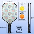 thumbnail image 4 of Pickleball Paddles Set,Pioneer Flower Floral Print Pattern Fiberglass Surface Pickleball Racket Set with 2 Indoor Outdoor Pickleball Balls and Pickleball Bag,Pickle-ball Equipment, 4 of 6