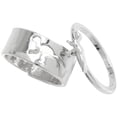 thumbnail image 2 of 2 Piece Set Silver Alloy Rings for Women Jewelry Gift 6.5 inch, 2 of 3
