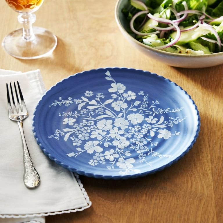 DAISY　オーダー　宇宙柄　ネイビー×モカ Lサイズ　8点 The Pioneer Woman Daisy Bamboo Melamine Salad Plate, Blue