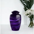 thumbnail image 5 of Purple Urns for Ashes Adult Male/Female - Cremation Burial Urns for Mom - Purple Theme Funeral Urn with Secure Lid - Blue Urn for Ashes Adult Male 6inch, Medium Size with Velvet Bag - 1pcs, 5 of 7