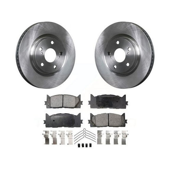 Front Ceramic Brake Pad and Coated Rotor Kit - Compatible with 2007 - 2017 Toyota Camry 2008 2009 2010 2011 2012 2013 2014 2015 2016