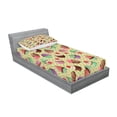 thumbnail image 2 of Ambesonne Colorful Fitted Sheet & Pillow Sham Set, Bakery Polka Dots, Twin, Multicolor, 2 of 2