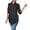 Black, variant on Women's Collar V Neck Long Sleeve Slit Side Button Down Long Shirt Blouse Top Summer Blouse Fashion Clothing