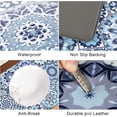 thumbnail image 3 of 2PCS Kitchen Rugs and Mats, Blue Memory Foam Cushioned Anti Fatigue Comfort Floor Mat Non Slip Waterproof Kitchen Carpet Set for Kitchen Laundry Sink 17"x48"+17"x28", 3 of 6