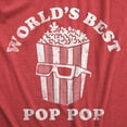 thumbnail image 2 of Mens Worlds Best Pop Pop T Shirt Funny Father's Day Gift Movie Popcorn Lovers Tee for Guys Graphic Tees, 2 of 7