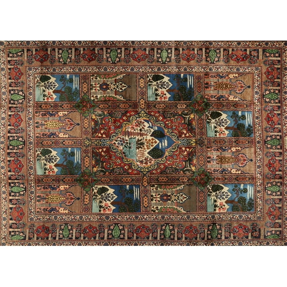 Ahgly Company Indoor Rectangle Traditional Dark Almond Brown Persian Area Rugs, 4' x 6'