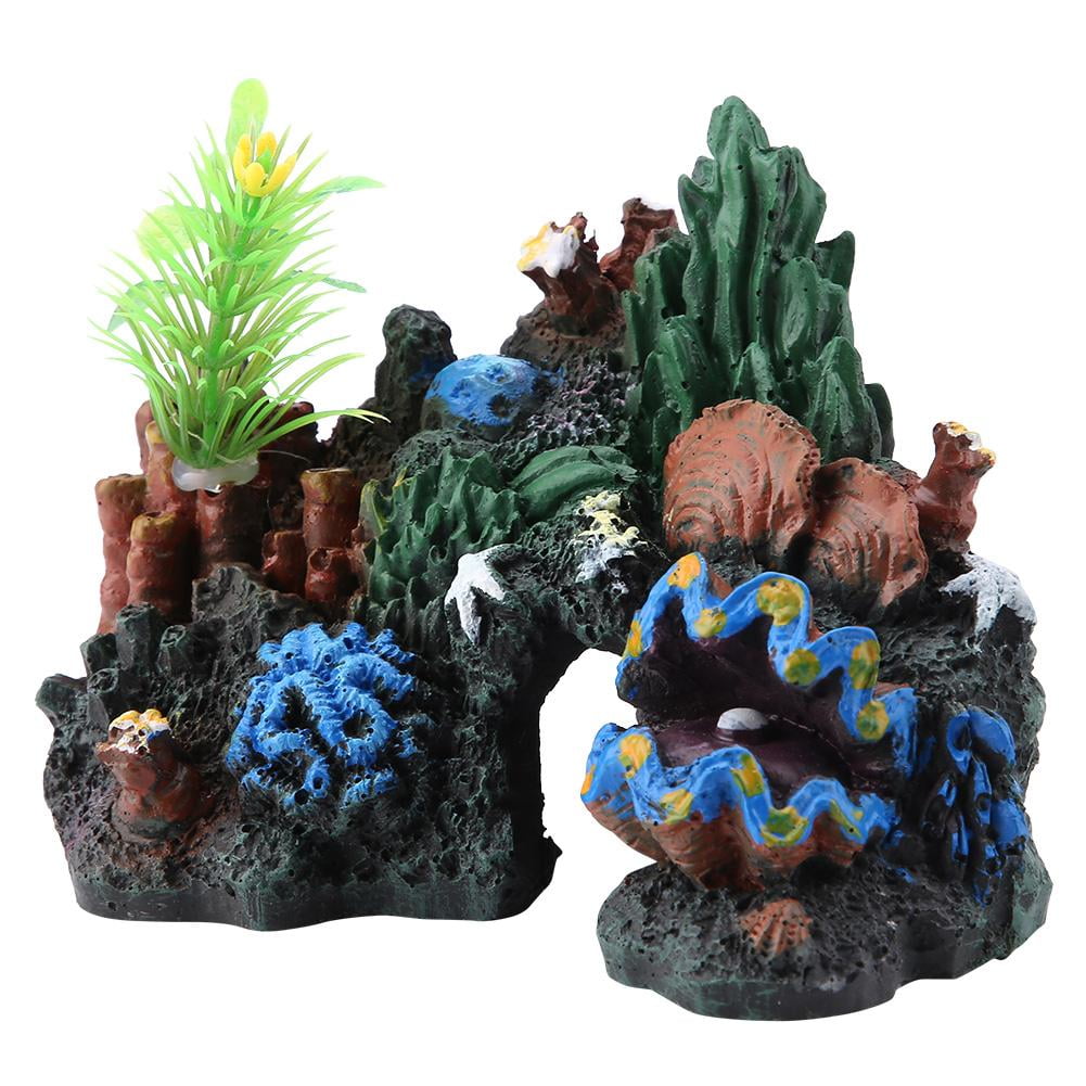 Red collectsound Fake Aquarium Plant Water Coral Ornament Fish Tank Plastic Decoration Tool