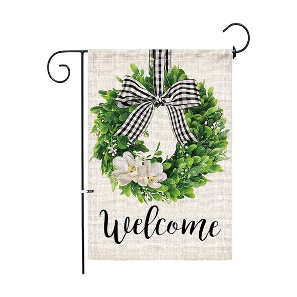 SIfdSeng Get it Fast Floral Digital Print Linen Garden Flags – Spring Yard with Botanical Designs for Outdoor Patio Fence Or Celebration