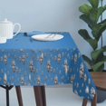 thumbnail image 4 of Modern Blue Table Cloth Waterproof Tablecloths, Abstract Diamond Luxury Gradient Tablecloth Dining Table Cover for Kitchen Party Tabletop Outdoor, Rectangle Tablecloth 60x120 Inch, 4 of 9