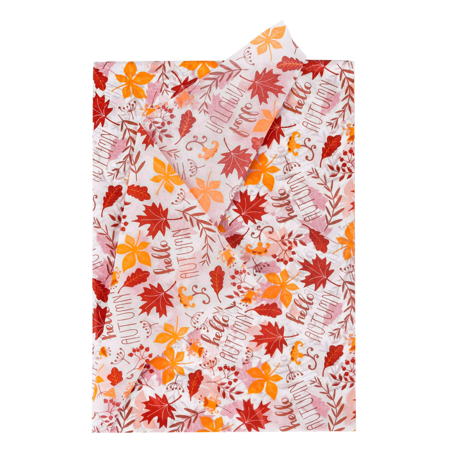 WRAPAHOLIC Gift Wrapping Tissue Paper Maple Leaf Printed Tissue Paper