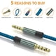thumbnail image 3 of Mcsper Paquete De 2 Cables De Audio Trrs De 0.138 In, 5 Pies, 4 Conductores (4 Polos) Con Micrófono [Compatible Con Micrófono] Cable Auxiliar Trenzado De Nailon Compatible Con Estéreo Para El Hogar, A, 3 of 5