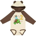 thumbnail image 3 of Inktastic 2nd Birthday Cute Turtle in Party Hat with Confetti Boys or Girls Long Sleeve Baby Bodysuit, 3 of 5