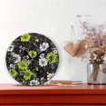 thumbnail image 2 of Yayeee 10" Wall Clock Battery Operated Quartz Round Silent Non-Ticking Home Decor,White Flower Pattern, 2 of 6