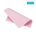 thumbnail image 3 of Uxcell 3.15x3.15" Jewelry Cleaning Cloth, 100Pcs Individually Wrapped Microfiber Polishing Cloth Pink, 3 of 5