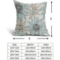 thumbnail image 5 of Light Blue and Brown Pillow Covers 18x18 Set of 2 Retro Sunflower Flowers Print Decorative Throw Pillows Outdoor Modern Art Floral Pillowcase Square Linen Cushion Case for Home Sofa Couch Bed, 5 of 6
