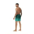 thumbnail image 5 of Tyhengta Men's Swim Trunks Gradient Color Quick Dry Beach Shorts with Zipper Pockets and Mesh Lining Green 40, 5 of 6