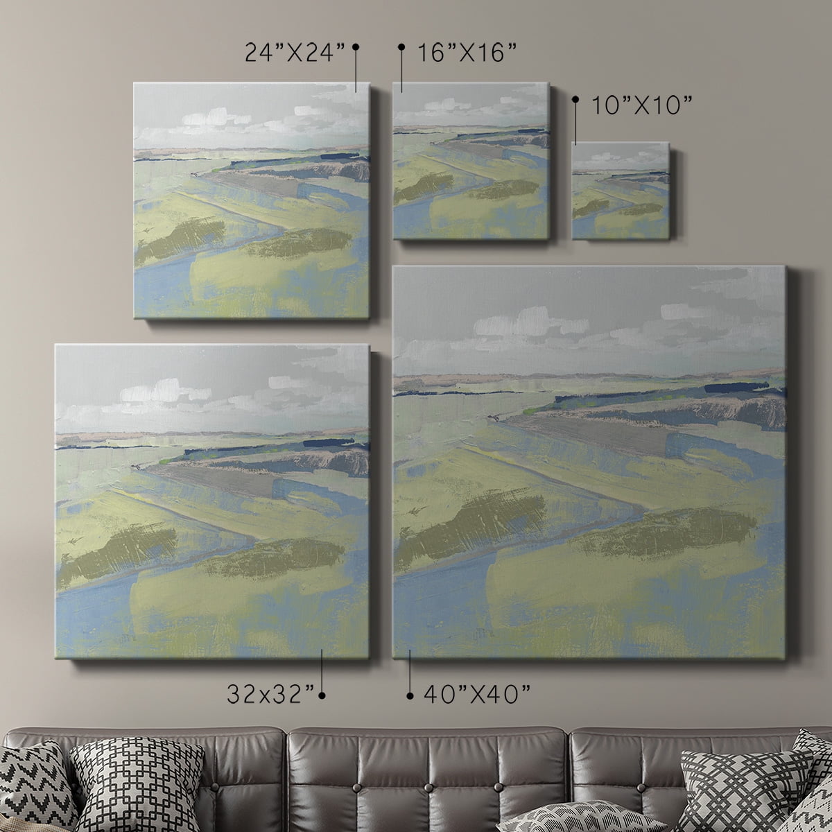 Wexford Home Pastel Prairie II-Premium Gallery Wrapped Canvas, 40" x 40" - Ready to Hang