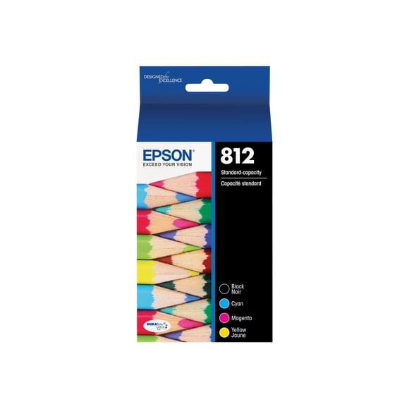 EPSON T812 DURABrite Ultra Ink Standard Capacity Color Combo Pack (T812520-S) for Select Epson Workforce Pro Printers (EPST812520S)