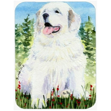 Carolines Treasures Great Pyrenees Glass Cutting Board Large 12H x 16W multicolor