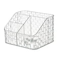 thumbnail image 1 of JIEMUCES Clear Makeup Brush Holder Storage Box Large Capacity Multiple Compartments Pencil Holder Desk Cosmetic Organizer, 1 of 8