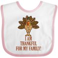 thumbnail image 3 of Inktastic I AM THANKFUL FOR MY FAMILY TURKEY THANKSGIVING Boys or Girls Baby Bib, 3 of 4