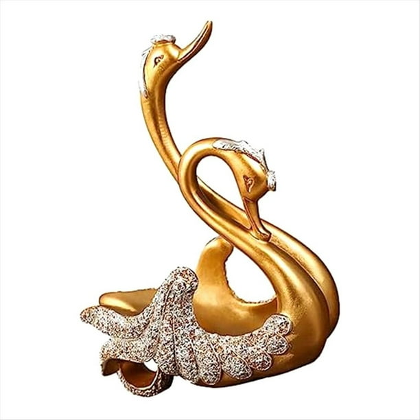Estante para Vino de Cisne, Estatua para ReposapiéS, Estatua de Cisne, Soporte para Vino, Estante para Vino de Mesa, Estante de ExhibicióN para Vino, Estante para Vino Dorado
