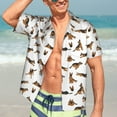 thumbnail image 3 of Fotbe German Shepherd Dog Hawaiian Shirt for Men Unisex Summer Beach Casual Short Sleeve Cotton Linen Button Down Shirts-3X-Large, 3 of 5