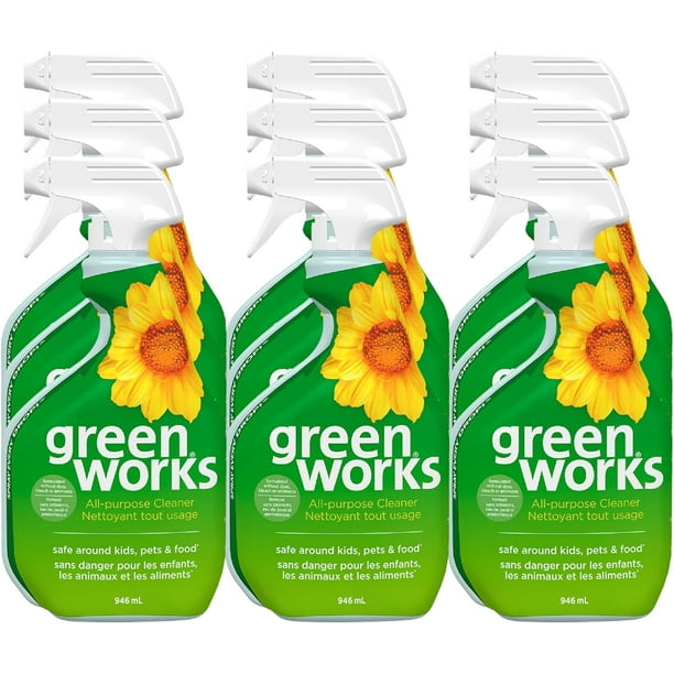 Clorox Green Works AllPurpose Cleaner, 946 mL, MultiPack of 9 Sprays