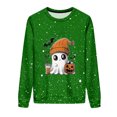 thumbnail image 3 of Ailaofu Women's Halloween Printed Round Neck Casual Sports Long Sleeve Sweatshirt Top Sweatshirt Loose Soft Long Sleeve Pullover Tops, 3 of 6