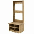 thumbnail image 5 of Bridge Brazil Wood Hall Tree Corona Gray | Furniture Dash Antique brown color stain., 5 of 5