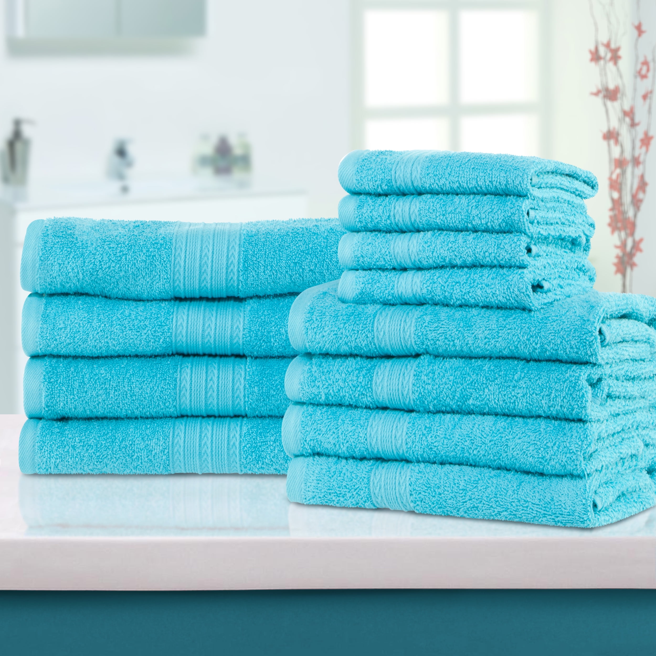 Hemingford 100 EcoFriendly Cotton Bath Towels 12Piece Set by