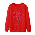 thumbnail image 4 of WTXUE Valentines Long Sleeve Shirt Love Heart Graphic Print Crewneck Long Sleeve Shirts Lightweight Sweatshirts Womens Holiday Sweatshirts Fashion Sweatshirts Valentines Day Outfit Red S, 4 of 4