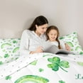 thumbnail image 4 of Feelyou St. Patrick's Day Bedding Comforter Set 7pcs, Rainbow Shamrock King Bedding Sets, 4 of 8