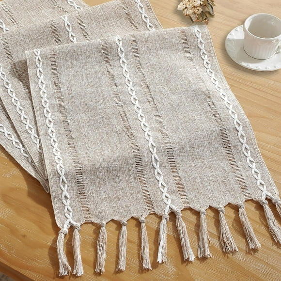 HWZWT Inch 33x275 33x275 cm Country Bohemian Table Runner x 13" Farmhouse Table Runner Length