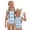 #A04-Light Blue, variant on Abcomgle Girls One Piece Swimsuits 10-12 Floral Print One Piece Girls Swimsuit Ruffled Stretchy Girls Swimwear
