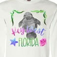 thumbnail image 4 of Inktastic Key West Florida Cute Swimming Manatee Long Sleeve T-Shirt, 4 of 5