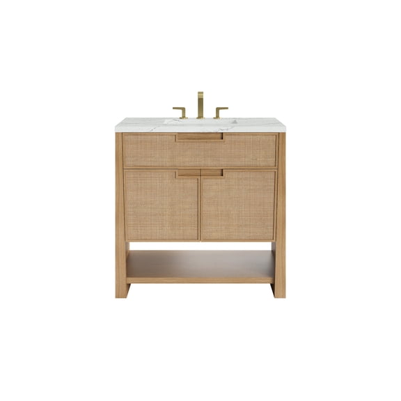 James Martin Vanities D225-V36-SSO-3ENC Solene 36" Free Standing Single Basin Poplar Wood