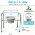 thumbnail image 4 of Vive Bariatric Bedside Commode for Adults, Elderly, Seniors, Handicapped Toilet Medical Chair, 4 of 8