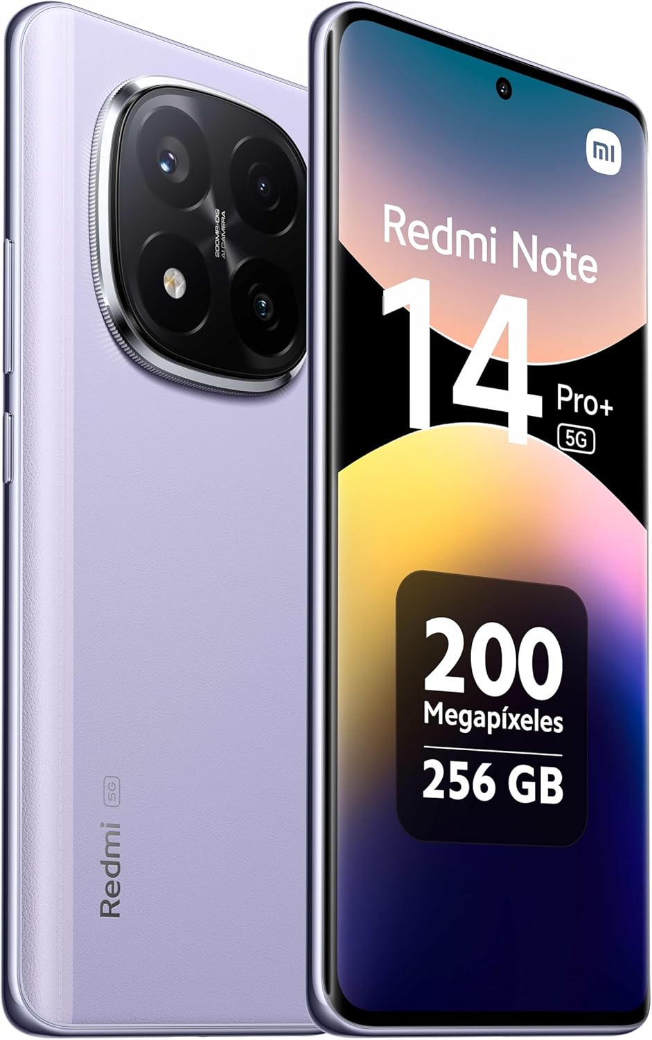 Xiaomi Redmi Note 14 Pro+ 5G GSM Unlocked (for T-Mobile, Mint, Tello, Metro) NFC 6.67" 120Hz 200MP Dual Sim (256GB + 8GB Lavender Purple)