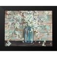 thumbnail image 2 of Tre Sorelle Studios 14x12 Black Modern Framed Museum Art Print Titled - Blossoms in Mason Jar, 2 of 5