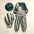 thumbnail image 7 of PNTUTB Fashion Women's Color Block Two Piece Set Crew Neck Long Sleeve Top Harem Pants Loose Casual Comfort Trendy Outfit Sets, 7 of 7