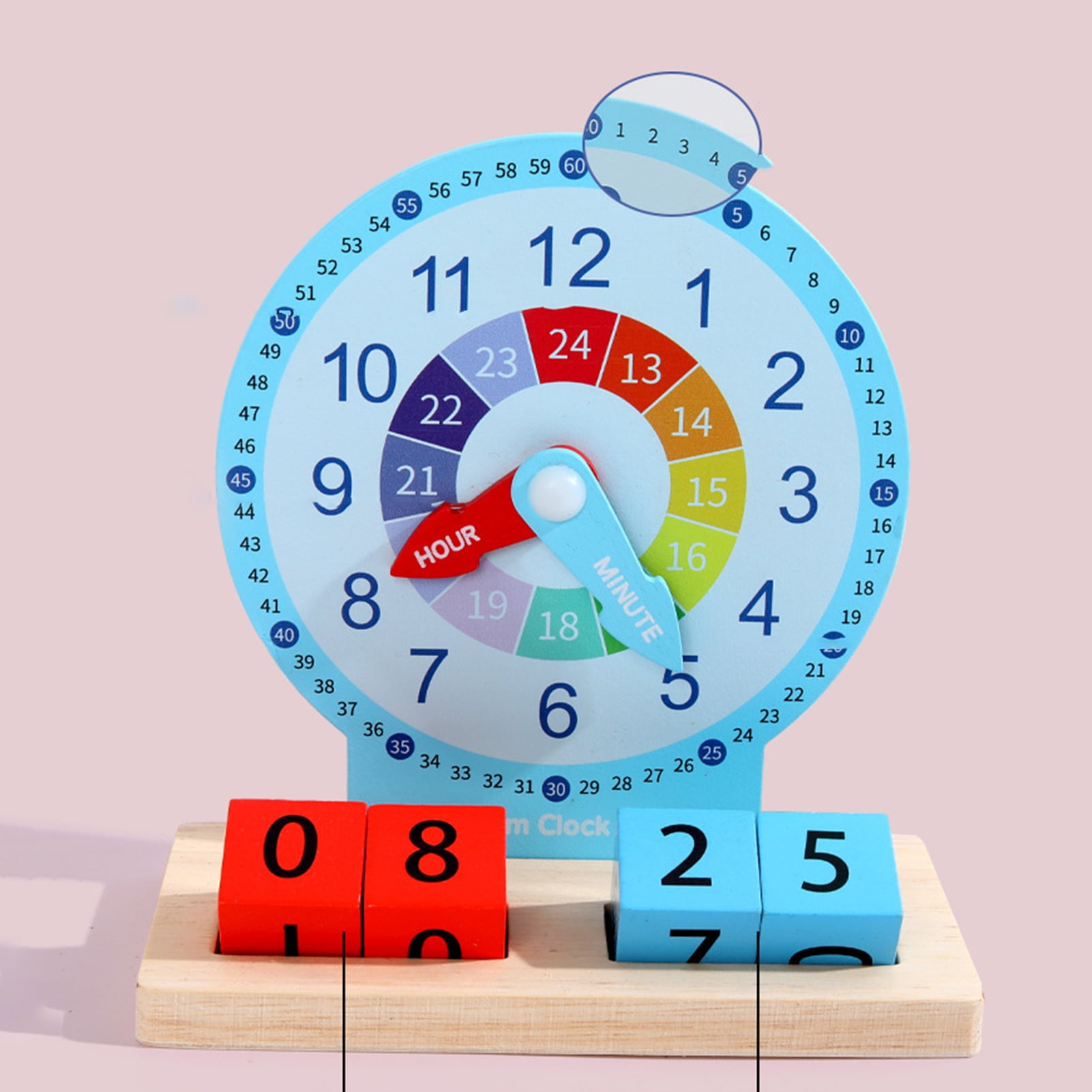 Temacd 1 Set Children's Clock Toys Enlightenment Teaching Kids Clock Toys Student Toys for Over